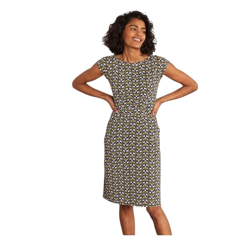 Boden Yellow Florrie Jersey Dress Women’s size 6